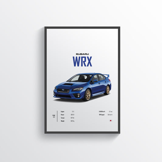 Subaru WRX Digital Poster