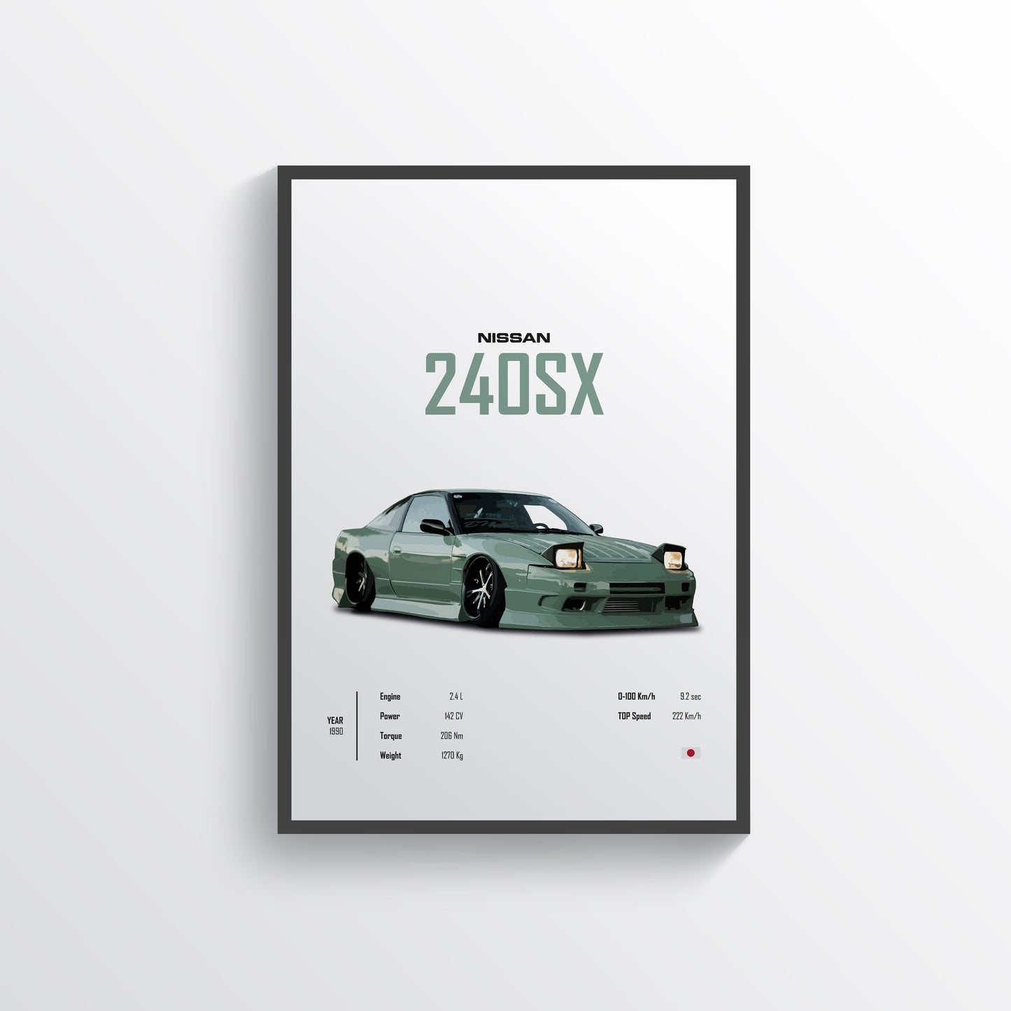 Nissan 240SX Digital Poster