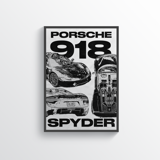 Porsche 918 Digital Poster