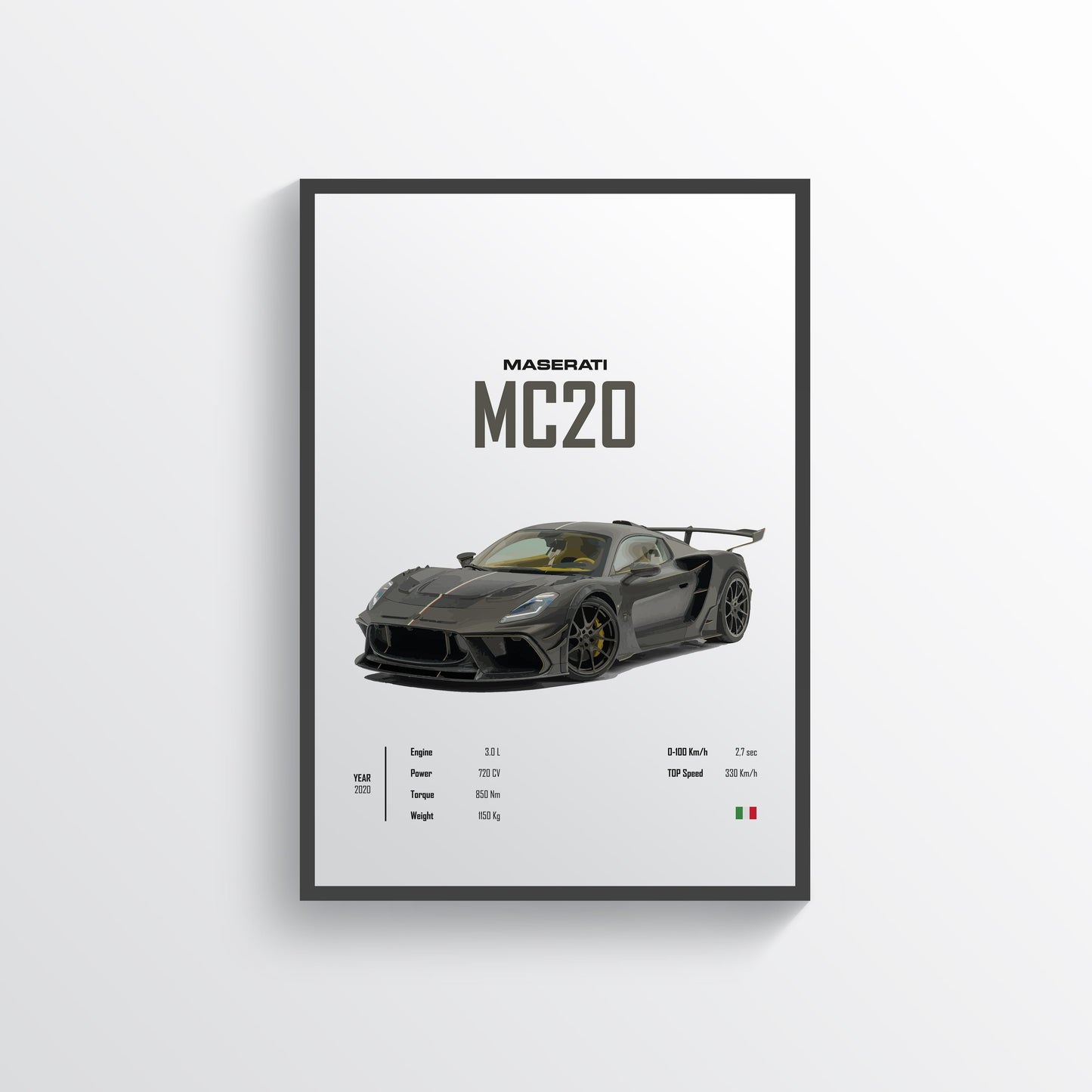 Maserati MC20 Digital Poster