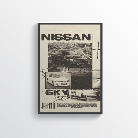 Nissan Skyline Digital Poster