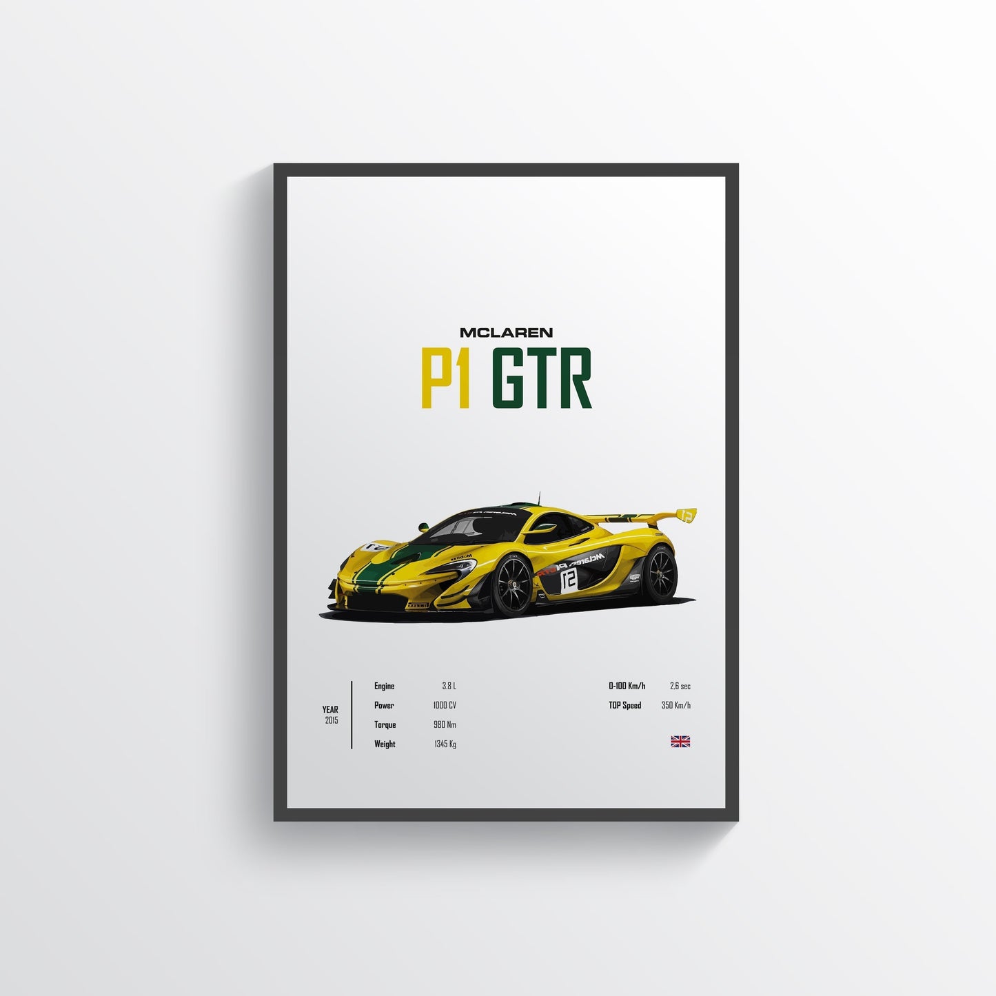 McLaren P1 GTR Digital Poster