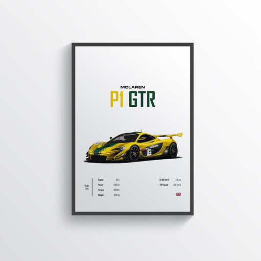 McLaren P1 GTR Digital Poster